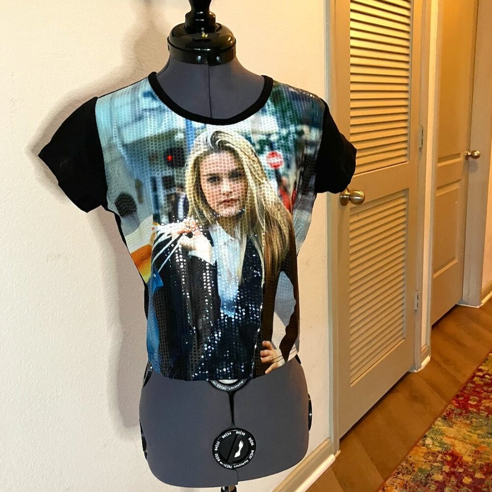 NEW Dolls Kill X Clueless Faux Sequin Cher Top Size Small MSRP $45